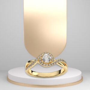 Eternal Swirl Halo Ring