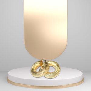 Aura Gold Textured Hoops
