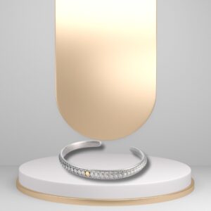 Lunar Feather Silver Cuff